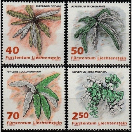 Lichtenšteino pašto ženklai (1992). Paparčiai