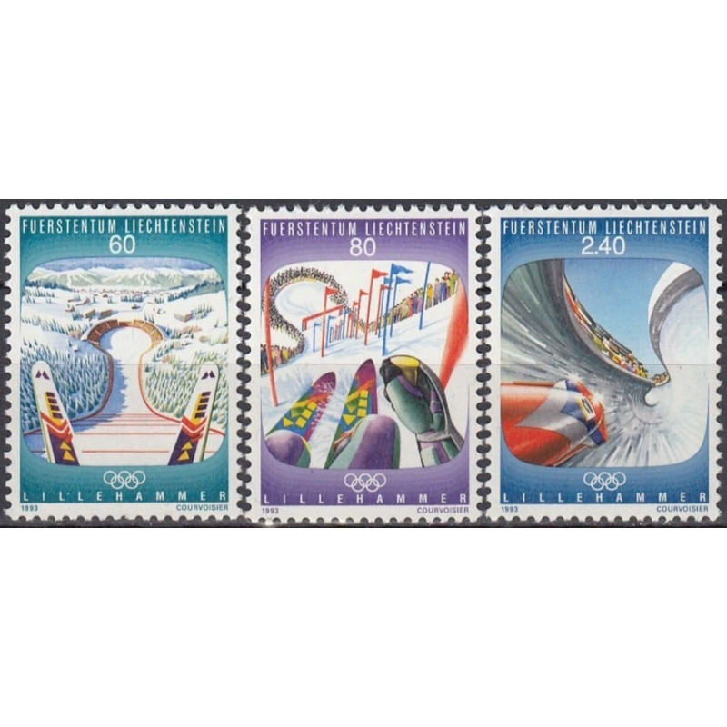 Liechtenstein stamps (1993) for sale. Winter Olympic Games Lillehammer