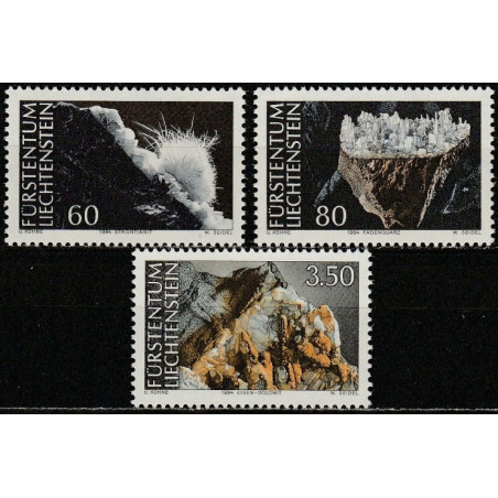 Liechtenstein stamps (1994) for sale. Minerals