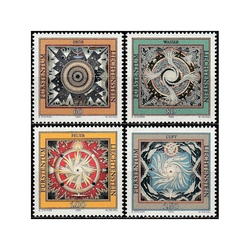 Liechtenstein stamps (1994) for sale. The four elements