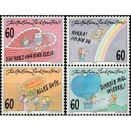 Liechtenstein stamps (1995) for sale. Personal greetings