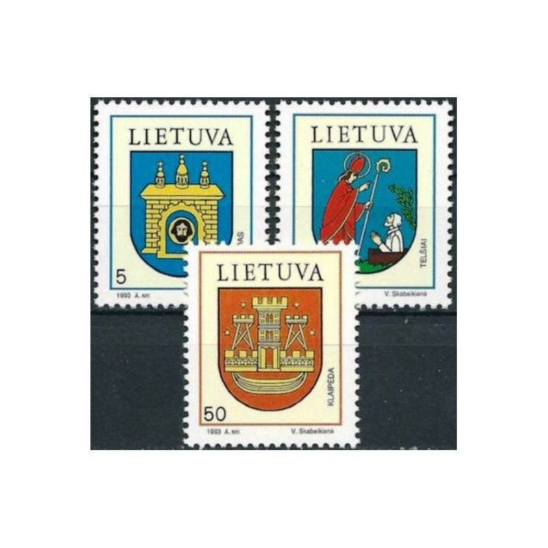 Lithuania stamps (1993) for sale. Coats of arms