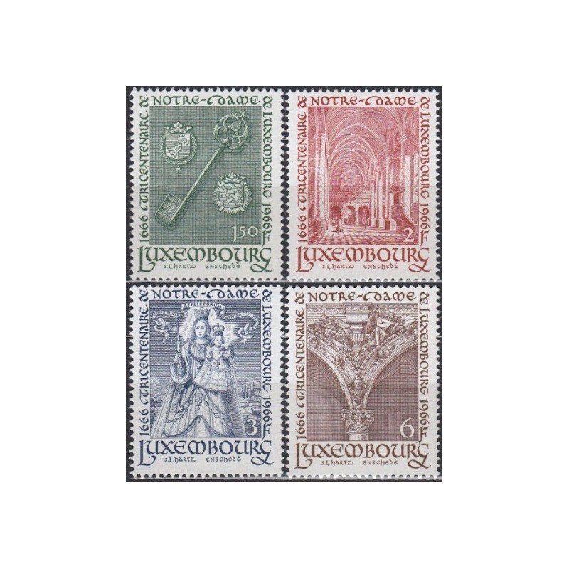 Luxembourg stamps (1966) for sale. Notre-Dame Cathedral
