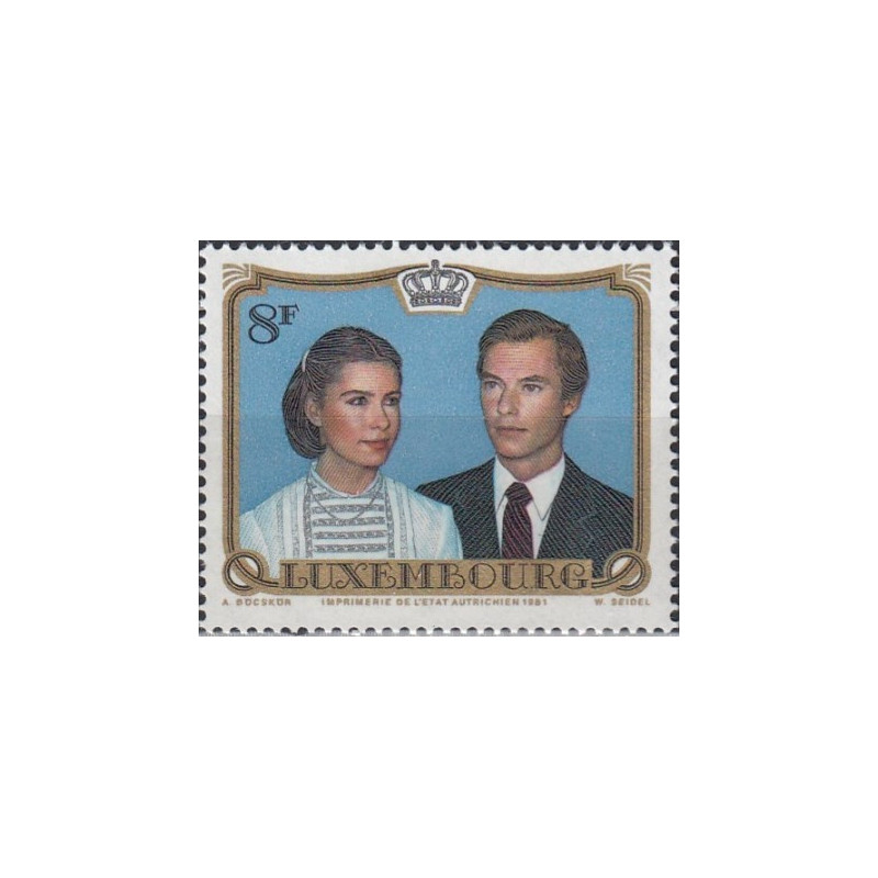 Liuksemburgo pašto ženklai (1981). Kunigaikščių vestuvės