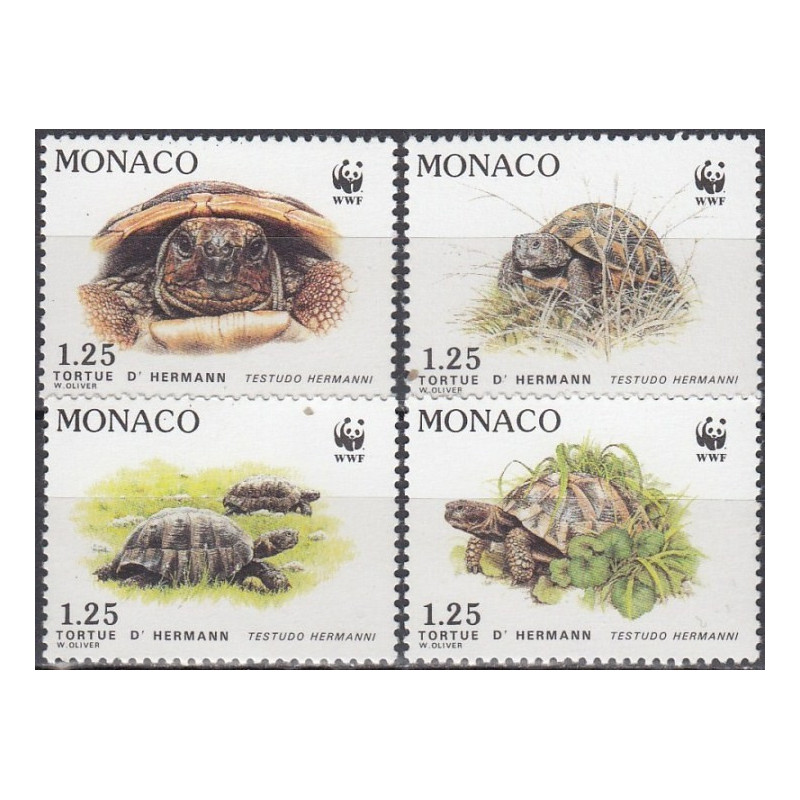 Monaco stamps (1991) for sale. Turtles