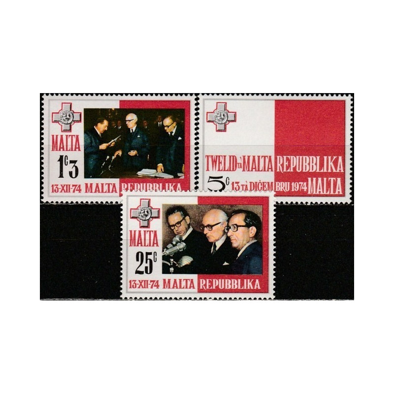 Malta stamps (1975) for sale. Foundation of the Republic