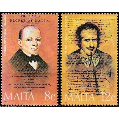 Malta stamps (1985) for sale. Famous people