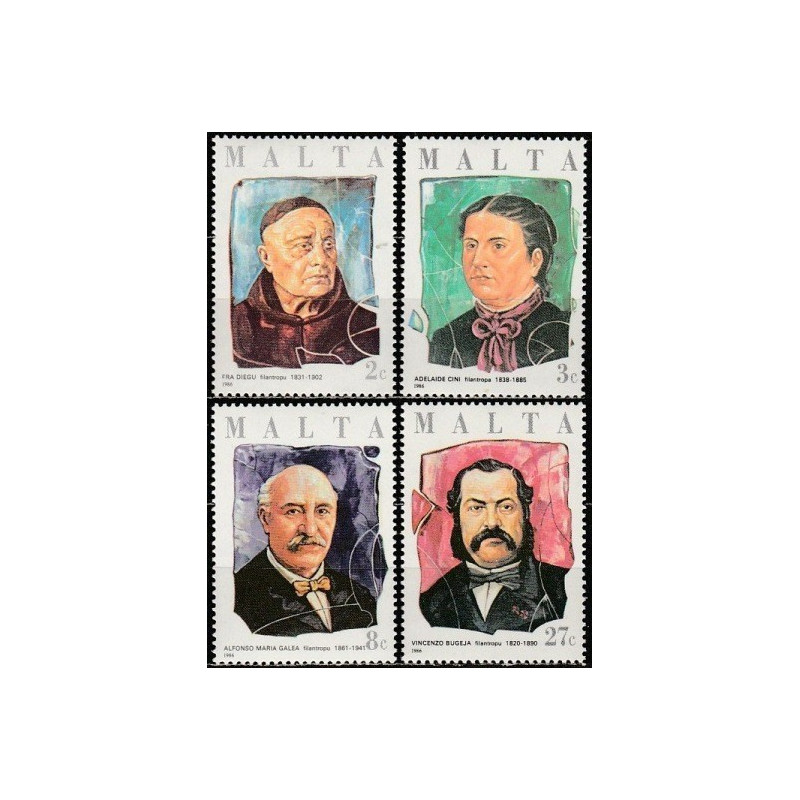 Maltos pašto ženklai (1986). Žymūs žmonės (filantropai)