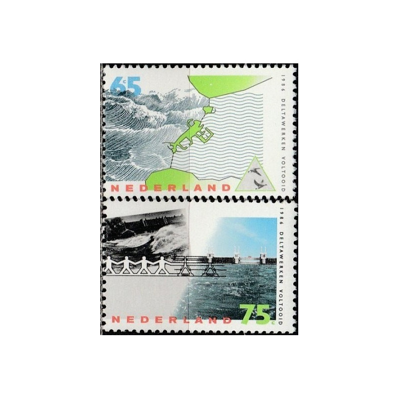 Netherlands stamps (1986) for sale. Flood barriers