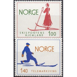 Norvegijos pašto ženklai (1975). Slidinėjimas