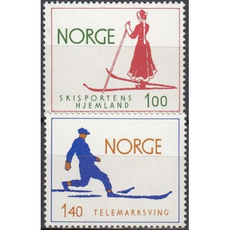 Norway stamps (1975) for sale. Skiing