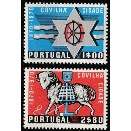 Portugalijos pašto ženklai (1970). Miestų istorija