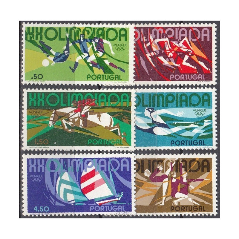 Portugalijos pašto ženklai (1972). Miuncheno vasaros olimpinės žaidynės