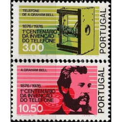 Portugalijos pašto ženklai (1976). Telefonui 100 metų