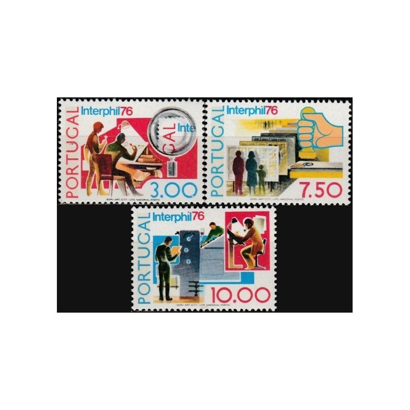 Portugalijos pašto ženklai (1976). Filatelijos paroda Interphil (JAV)