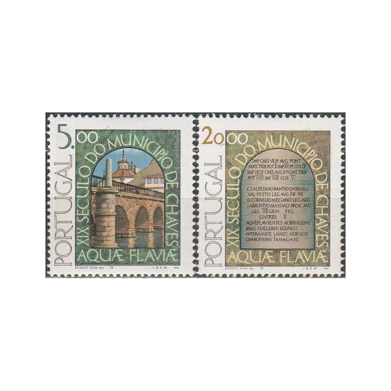 Portugal stamps (1978) for sale. History of cities (Chaves)