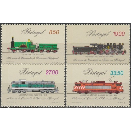 Portugalijos pašto ženklai (1981). Geležinkelių transporto istorija