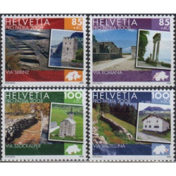 Šveicarijos pašto ženklai (2008). Kraštovaizdžiai ir architektūra
