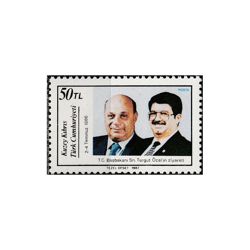 Turkų Kipro pašto ženklai (1987). Turkijos ir Turkų Kipro vadovai