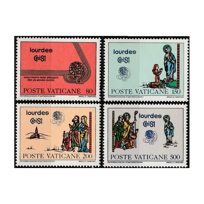 Vatikano pašto ženklai (1981). Eucharistinis kongresas Lurde