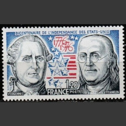 Prancūzijos pašto ženklai (1976). Amerikos revoliucija