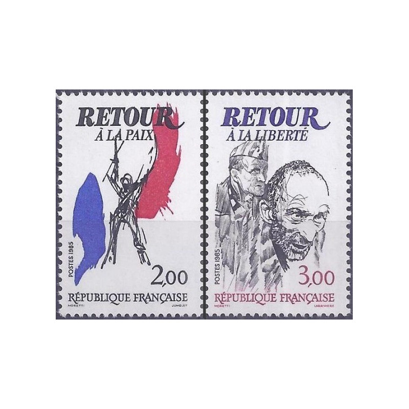 Prancūzijos pašto ženklai (1985). Antrasis pasaulinis karas