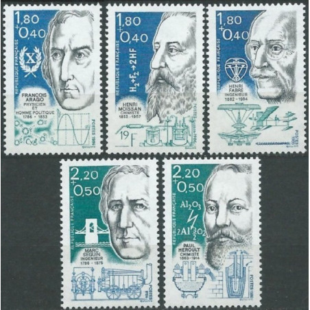 France stamps (1986) for sale. Famous scientists