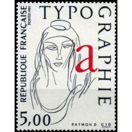 France stamps (1986) for sale. Typography