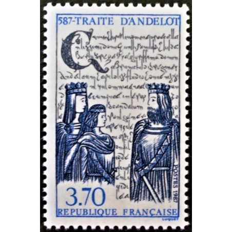France stamps (1987) for sale. Treaty of Andelot