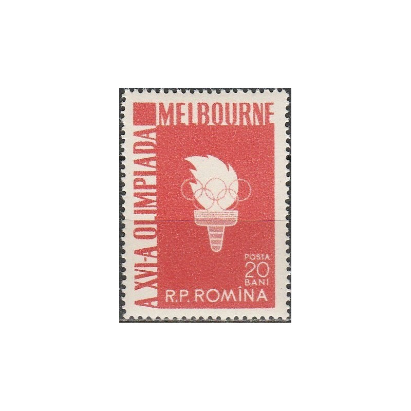Rumunijos pašto ženklai (1961). Melburno 1956 m. olimpinės žaidynės