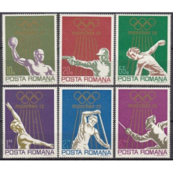 Rumunijos pašto ženklai (1972). Miuncheno vasaros olimpinės žaidynės