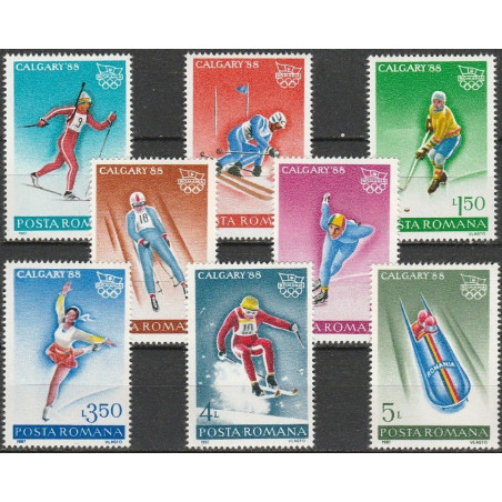 Rumunijos pašto ženklai (1987). Kalgario žiemos olimpinės žaidynės