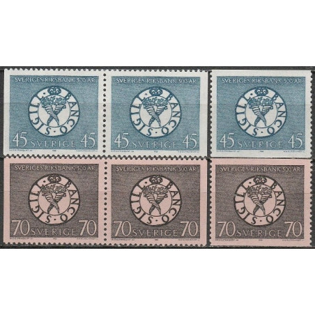 Švedijos pašto ženklai (1968). Banko jubiliejus