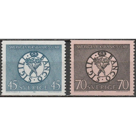 Švedijos pašto ženklai (1968). Banko jubiliejus