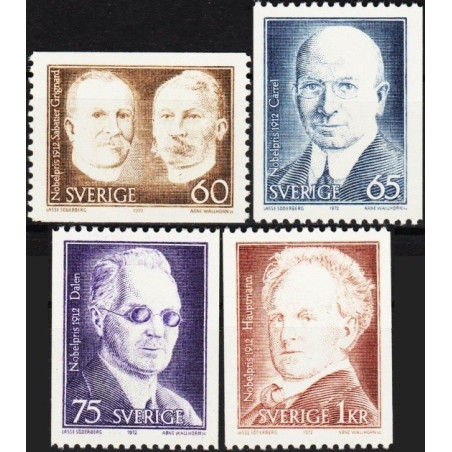 Švedijos pašto ženklai (1972). Nobel premijos laureatai