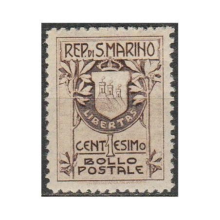 San Marino stamps (1907) for sale. Coats of arms