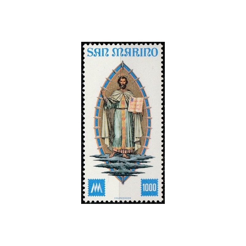 San Marinas 1977. Šventasis San Marinas (100 metų pašto ženklui)