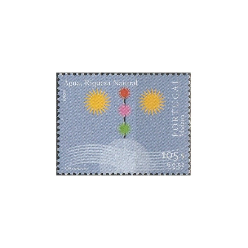 Madeiros pašto ženklai (2001). Europa (vandens ištekliai)