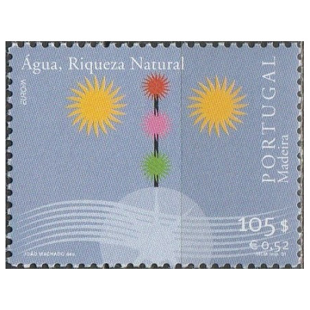 Madeiros pašto ženklai (2001). Europa (vandens ištekliai)