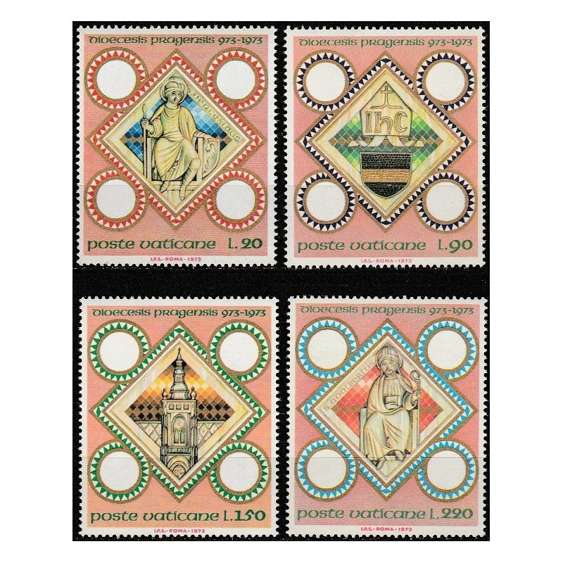 Vatikano pašto ženklai (1973). Prahos Vyskupijos 1000-metis
