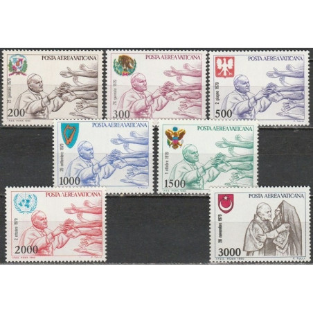 Vatikano pašto ženklai (1980). Jono Pauliaus II kelionės