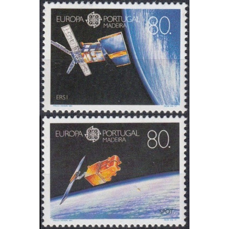 Madeiros pašto ženklai (1991). Europos kosmoso tyrinėjimai