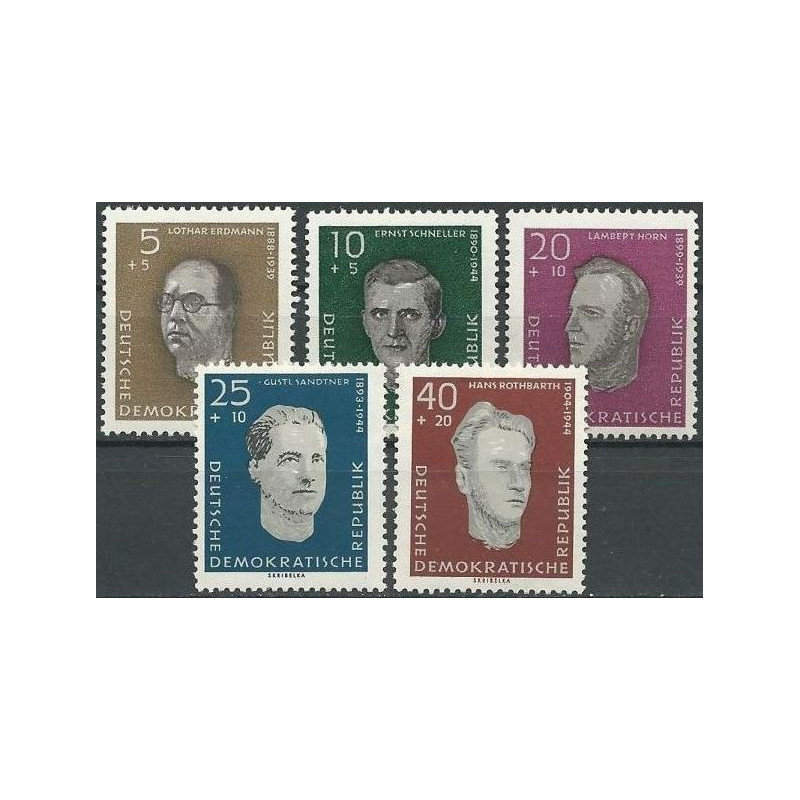 Rytų Vokietijos pašto ženklai (1960). Nacionaliniai veikėjai