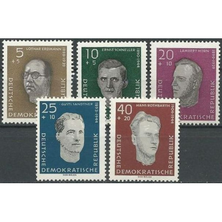 Rytų Vokietijos pašto ženklai (1960). Nacionaliniai veikėjai