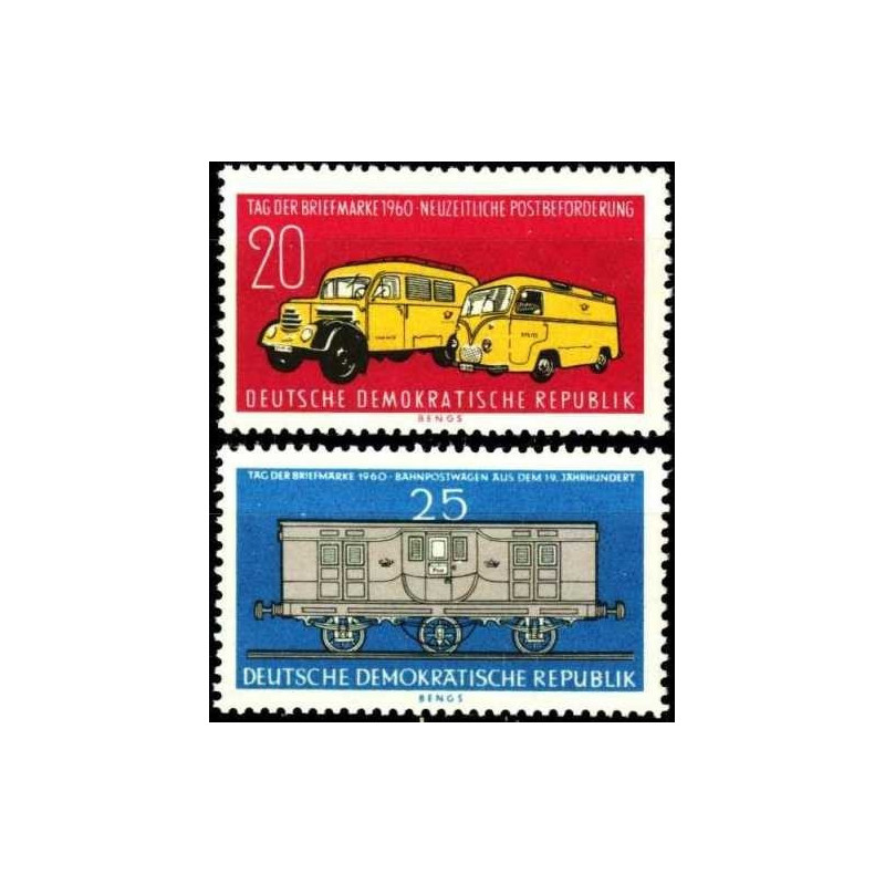 Rytų Vokietijos pašto ženklai (1960). Pašto transportas