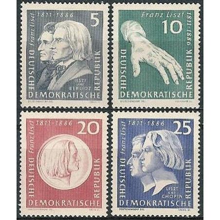 Rytų Vokietija 1961. Kompozitoriai (Lištas, Šopenas, Berliozas)
