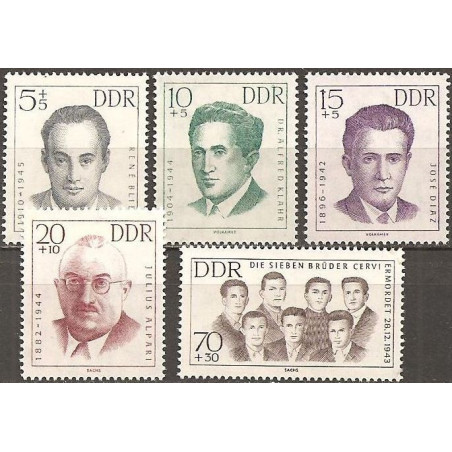 East Germany stamps (1962) for sale. German resistance to Nazism