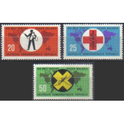 Rytų Vokietijos pašto ženklai (1963). Kampanija prieš maliariją