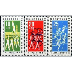 Rytų Vokietijos pašto ženklai (1963). Sporto žaidynės