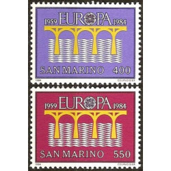 San Marino pašto ženklai (1984). CEPT - 25-eri metai, Stilizuotas tiltas